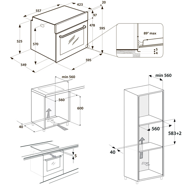 Духовой шкаф электрический hotpoint ariston fa4s 841 jblg ha